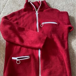 Tundra vintage red and white wool sweater